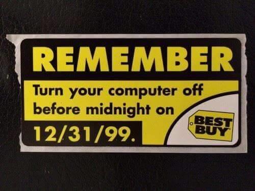 Y2K sign for best buy