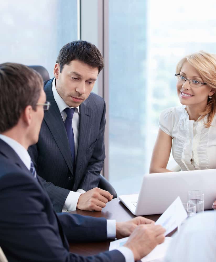 IT consultant conducting a Business Meeting with a client