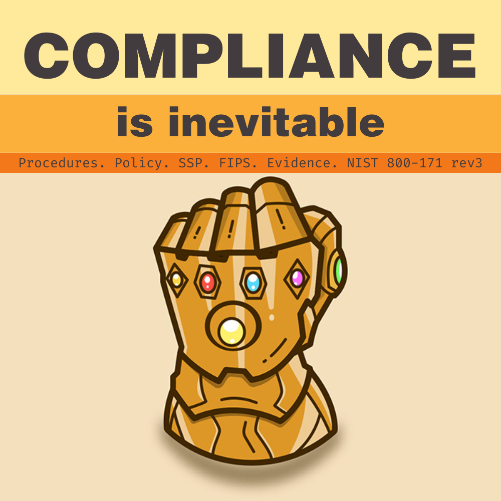 Compliance image with infinity gauntlet