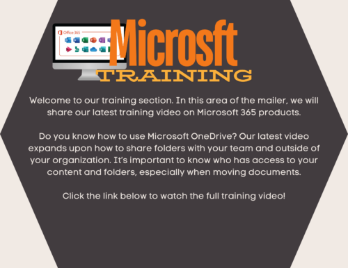 Microsoft Training infographic